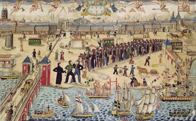 Zimmermannslehrlinge am Ende ihrer Tour, 1826 von French School